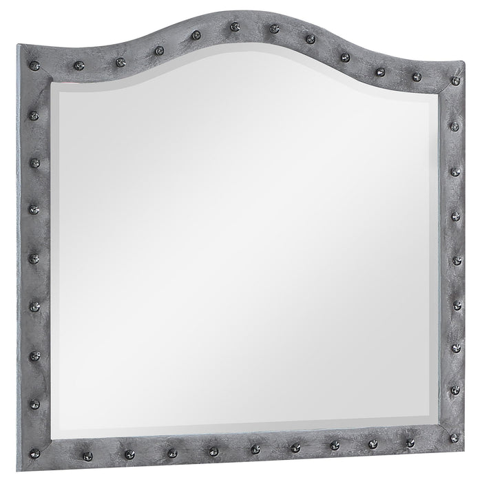 Deanna Button Tufted Dresser Mirror Grey image