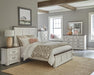 Hillcrest 4-piece Eastern King Panel Bedroom Set White and Dark Rum image