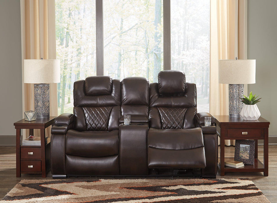 Warnerton Power Reclining Loveseat with Console