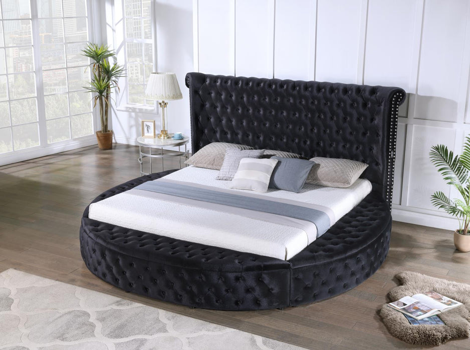 Black Brielle Velvet Bedframe