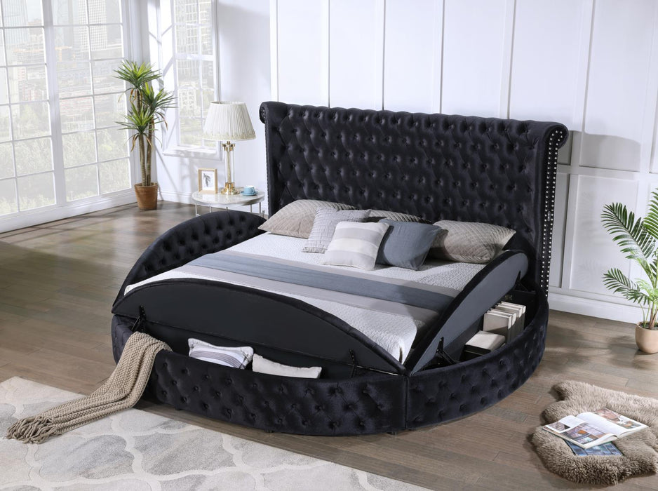 Black Brielle Velvet Bedframe