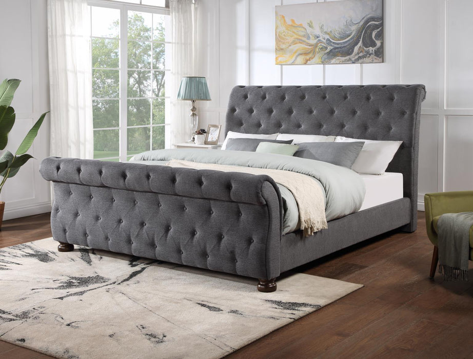 Dark Gray Carolina Sleigh Bed