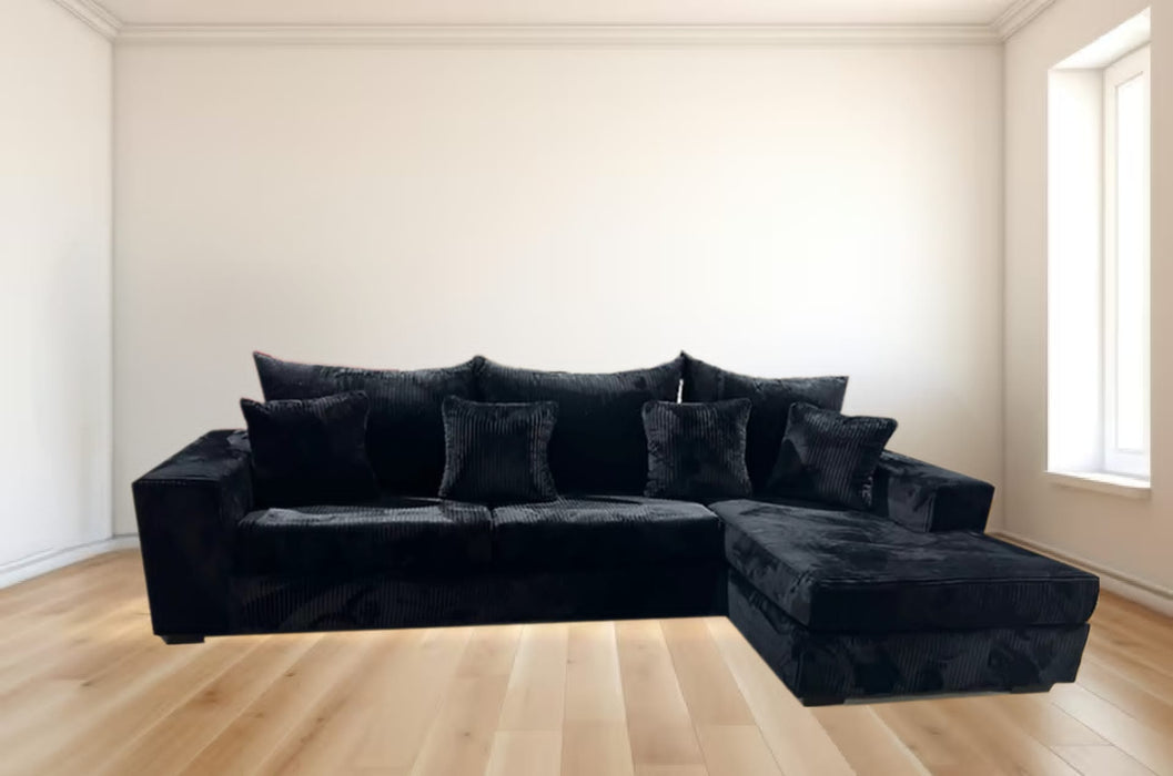 Black Nashville Velvet Sectional