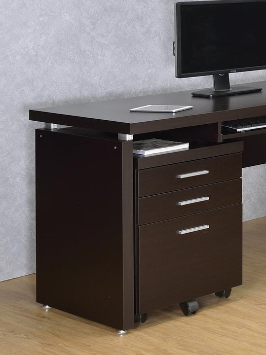 Skylar 3-drawer Mobile File Cabinet Cappuccino