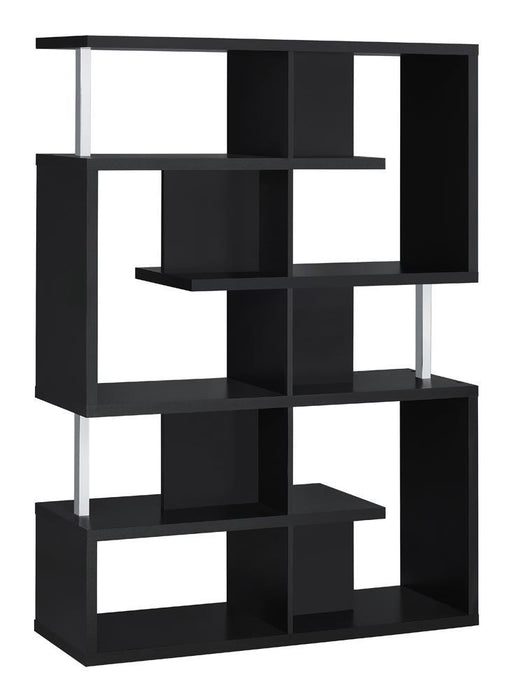 Hoover 5-tier Bookcase Black and Chrome