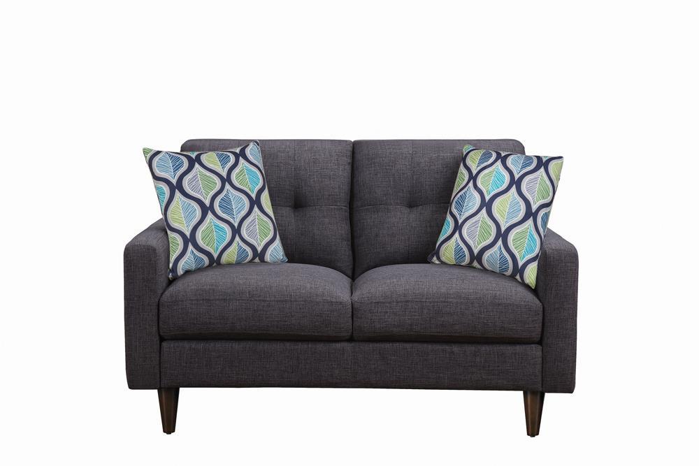 Watsonville Tufted Back Loveseat Grey