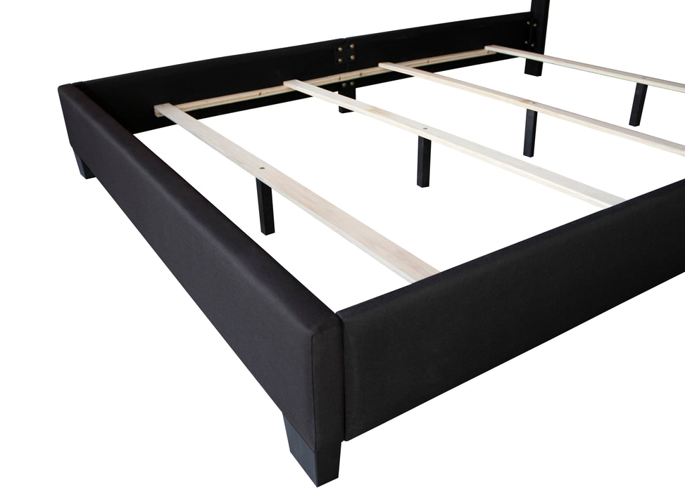 Black Victoria Upholstered Bed