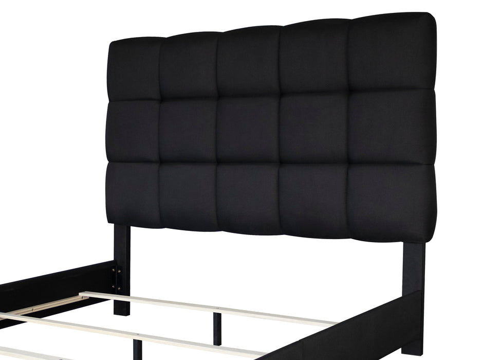 Black Victoria Upholstered Bed