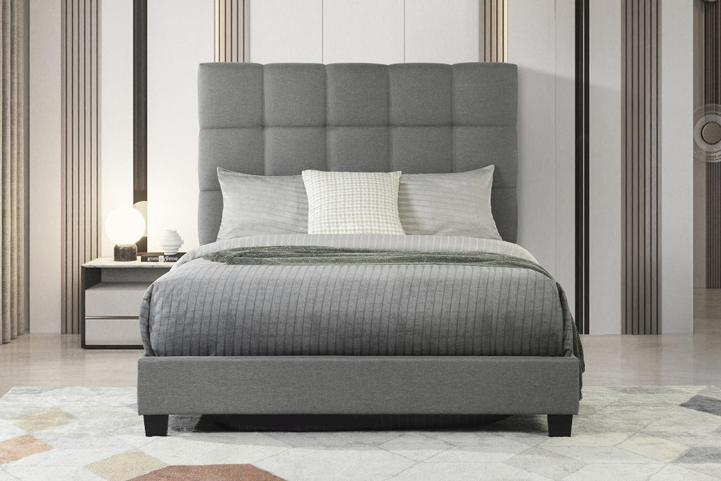 Gray Victoria Upholstered Bed