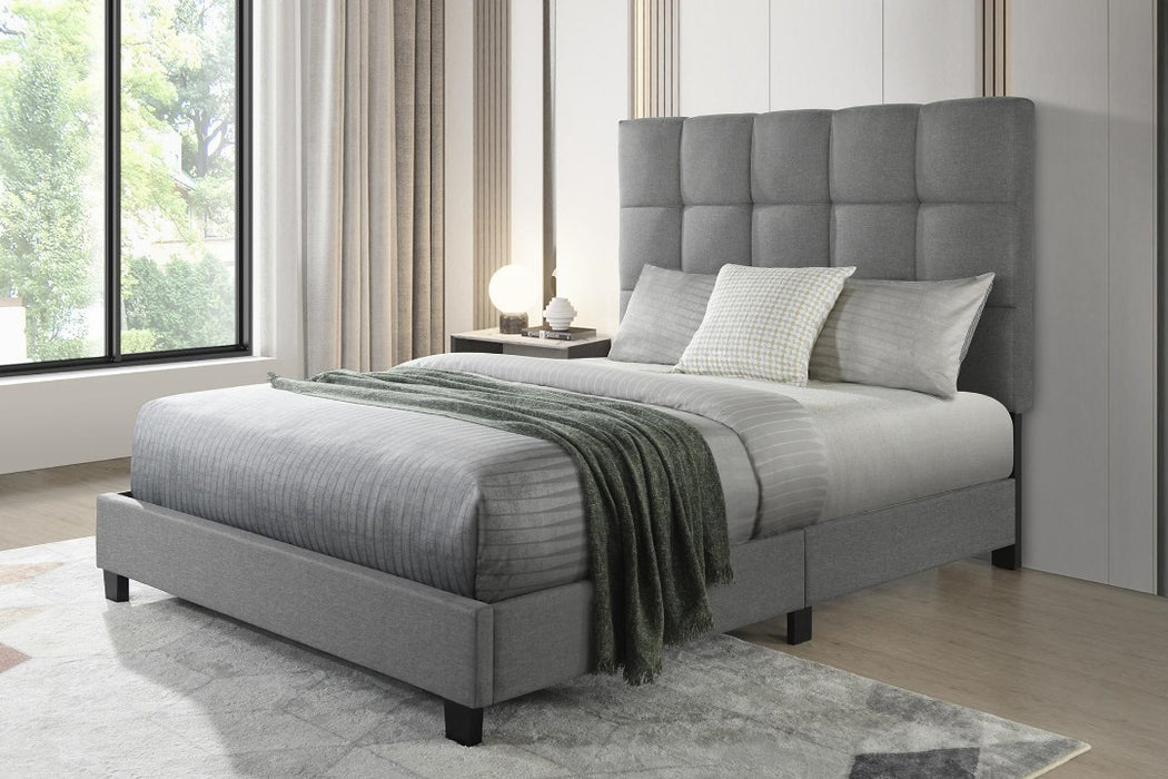 Gray Victoria Upholstered Bed