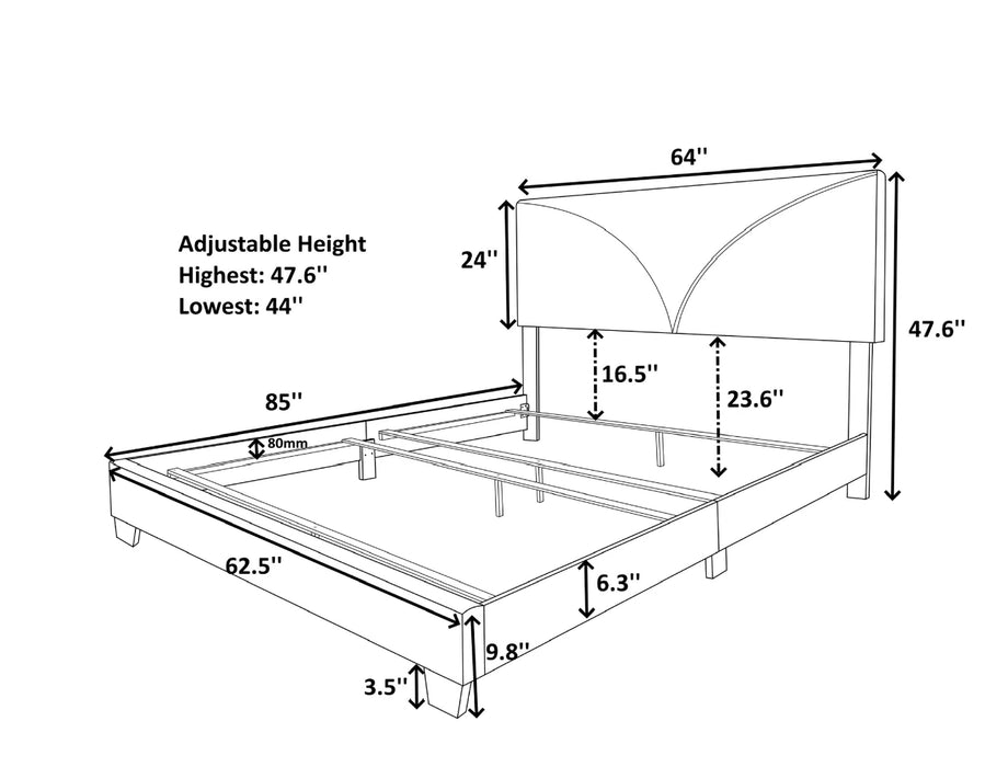 Wells Street Upholstered Queen Size Bed