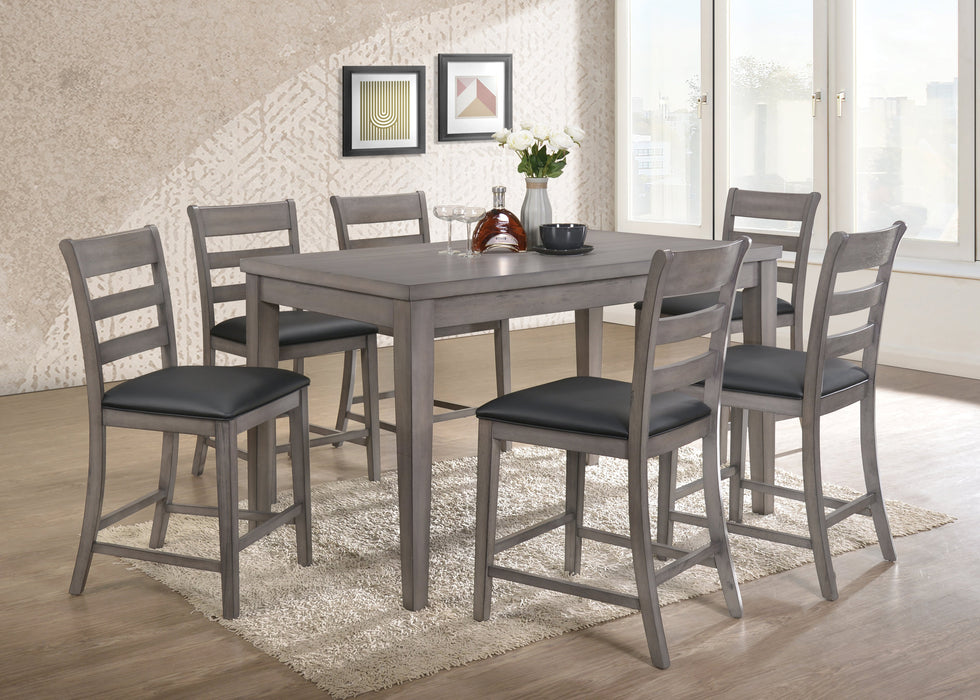 Gray Pub Style Dining Room Set