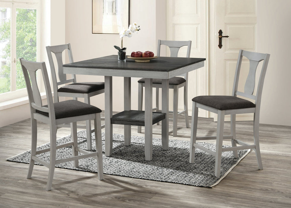 Pub Dining Set in Antique Gray Finish