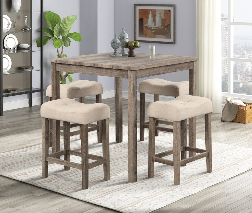 Pub Dining Set in Sand Wood Finish