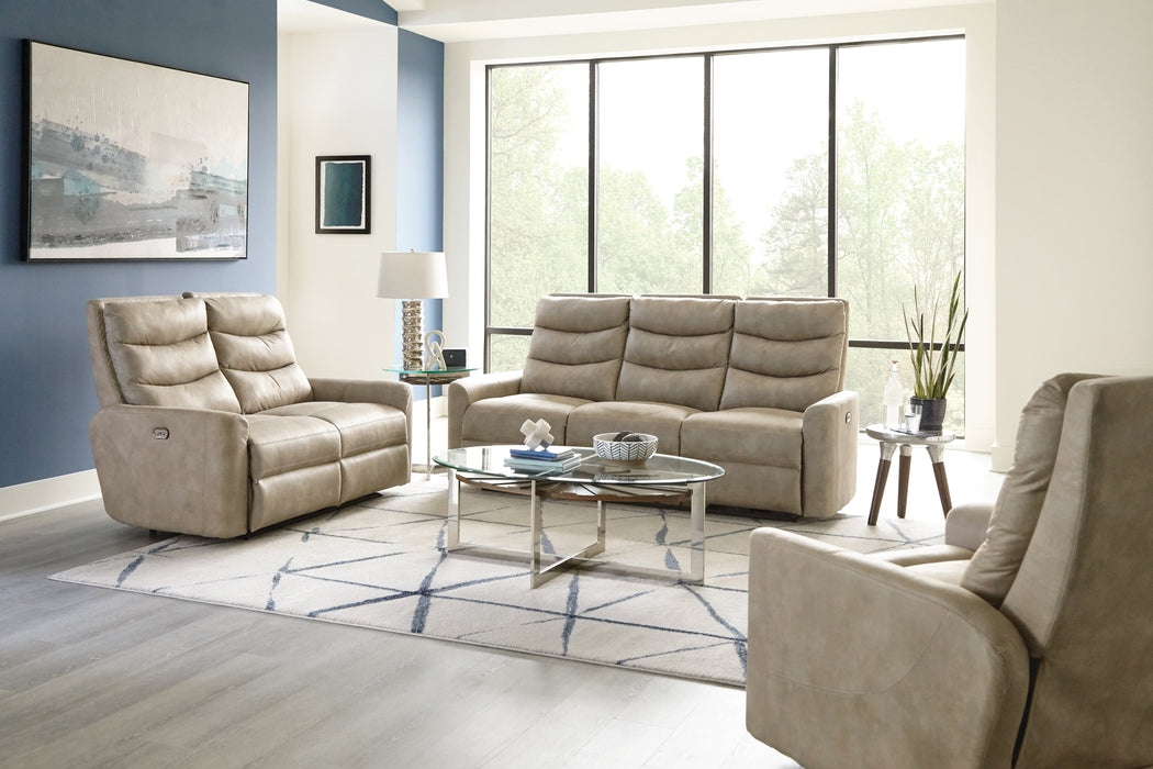 Light Tan Recliner Sofa and Loveseat