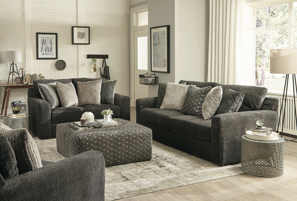 Smokey Wood Living Room Set- Sofa and Loveseat