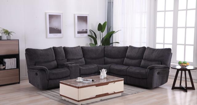 Charcoal Motion Recliner Sectional