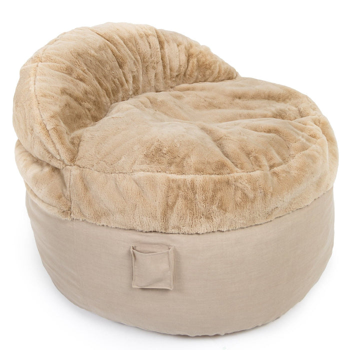 Queen Chair - NEST Bunny Fur - Charcoal