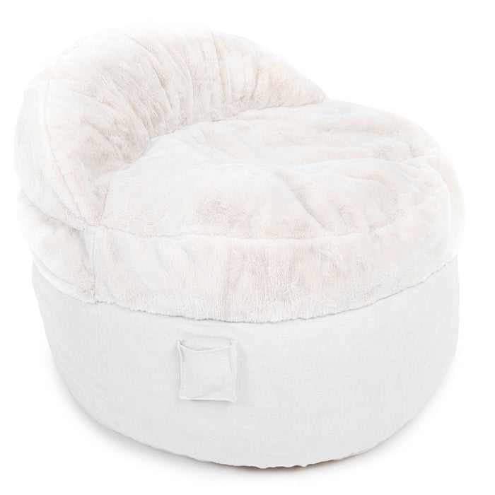 Queen Chair - NEST Bunny Fur - Charcoal